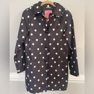 Kate Spade polka dot raincoat with detachable hood